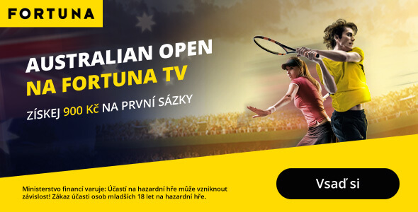 Sledujte zápasy tenisového Australian Open na Fortuna TV