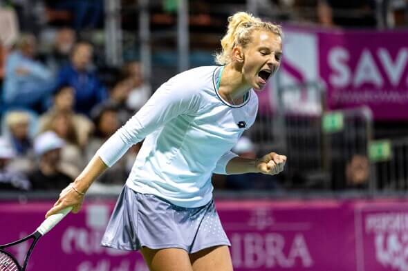 Tenis, česká hráčka Kateřina Siniaková na turnaji WTA v Portoroži