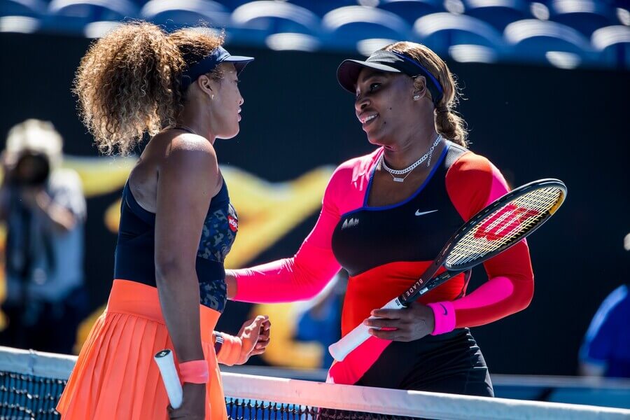Tenistky Naomi Osaka a Serena Williams - nejlépe vydělávající sportovkyně roku 2022