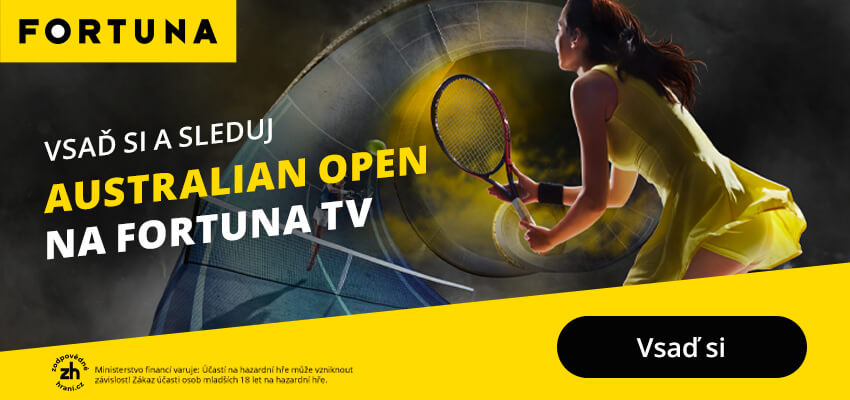 Sledujte Australian Open živě na Fortuna TV