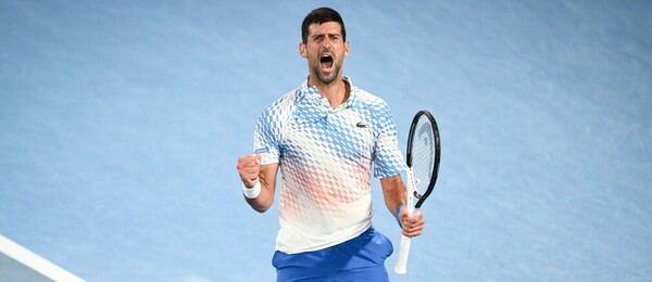 Tenis, Novak Djokovič se raduje z vítězství na Australian Open 2023 v Melbourne