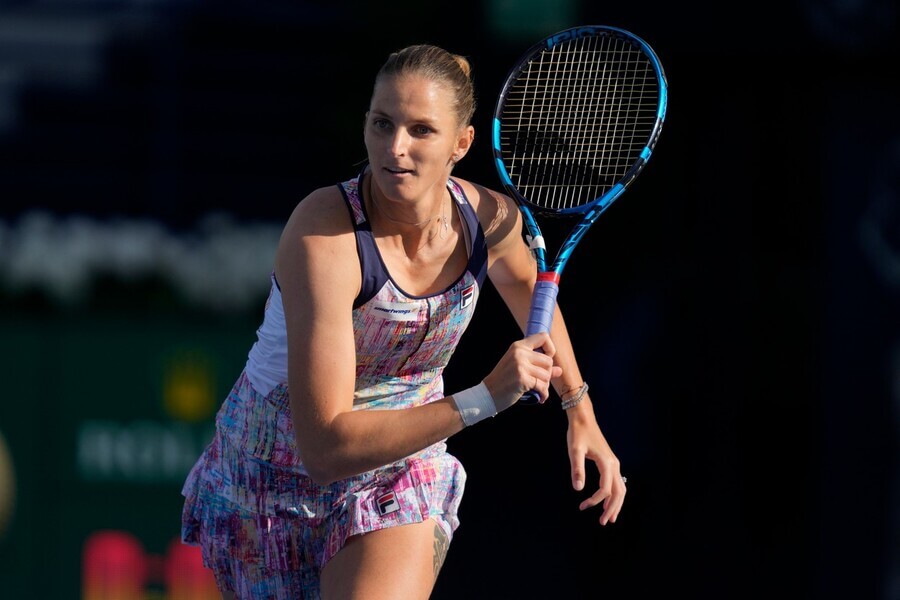 Tenis, WTA, Karolína Plíšková na turnaji WTA 1000 v Dubaji