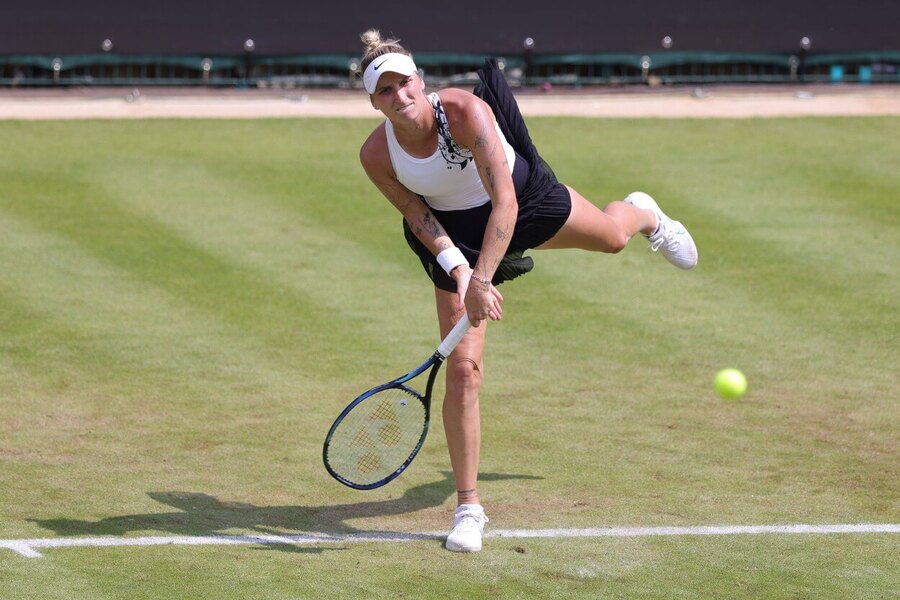Tenistka Markéta Vondroušová během turnaje WTA v Berlíně, přípravy na Wimbledon 2023 - sledujte dnes tenis Vondroušová vs Stearns živě online