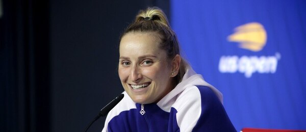 Tenis, Markéta Vondroušová na tiskové konferenci před grandslamem US Open 2023