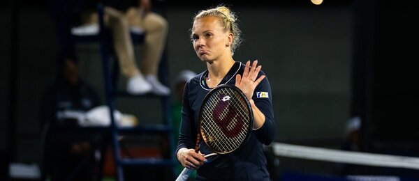 Tenis, WTA, Kateřina Siniaková během turnaje v San Diegu, Kalifornie, USA