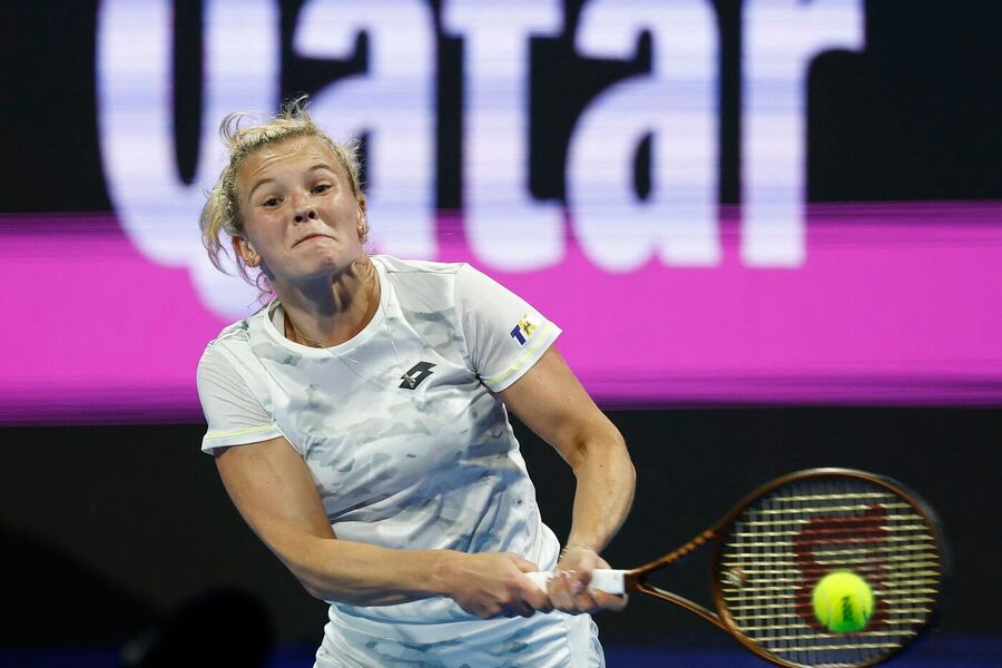 Tenis, WTA, Dauhá, Katar, Kateřina Siniaková ve vítězném utkání s Coco Gauff, v osmifinále si zahraje proti Danielle Collins