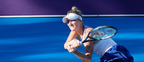 Tenis, WTA, Markéta Vondroušová během turnaje v Dauhá, Katar