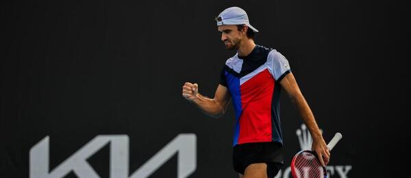 Tenis, ATP, Tomáš Macháč během Australian Open, grandslam v Melbourne