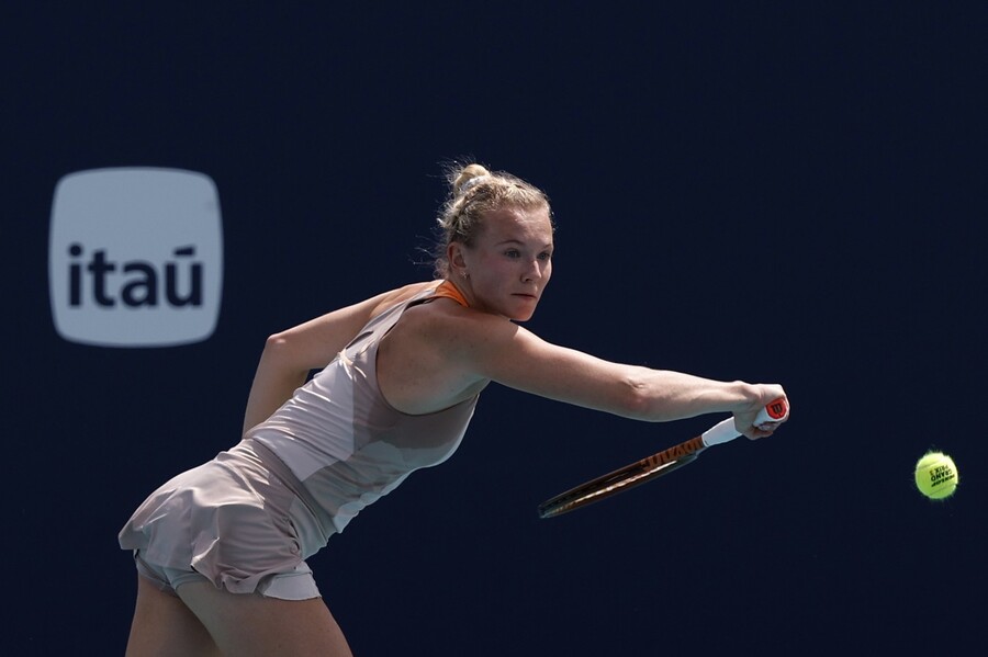 Tenis, WTA, Kateřina Siniaková na turnaji v Miami, Florida, USA