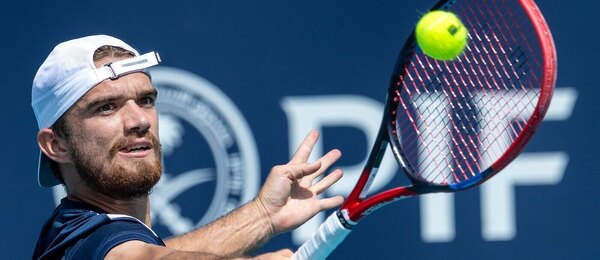 Tenis, ATP, Tomáš Macháč během Masters v Miami, Florida, USA