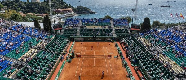 Tenis, ATP, pohled na centrální kurt při ATP 1000 Monte Carlo